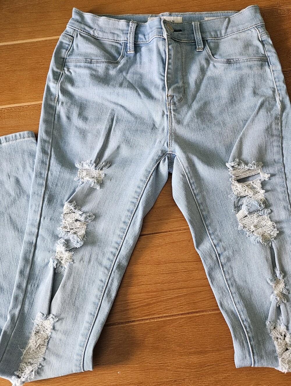 Womens PacSun Super Stretch Distressed Jegging Jeans Size 26